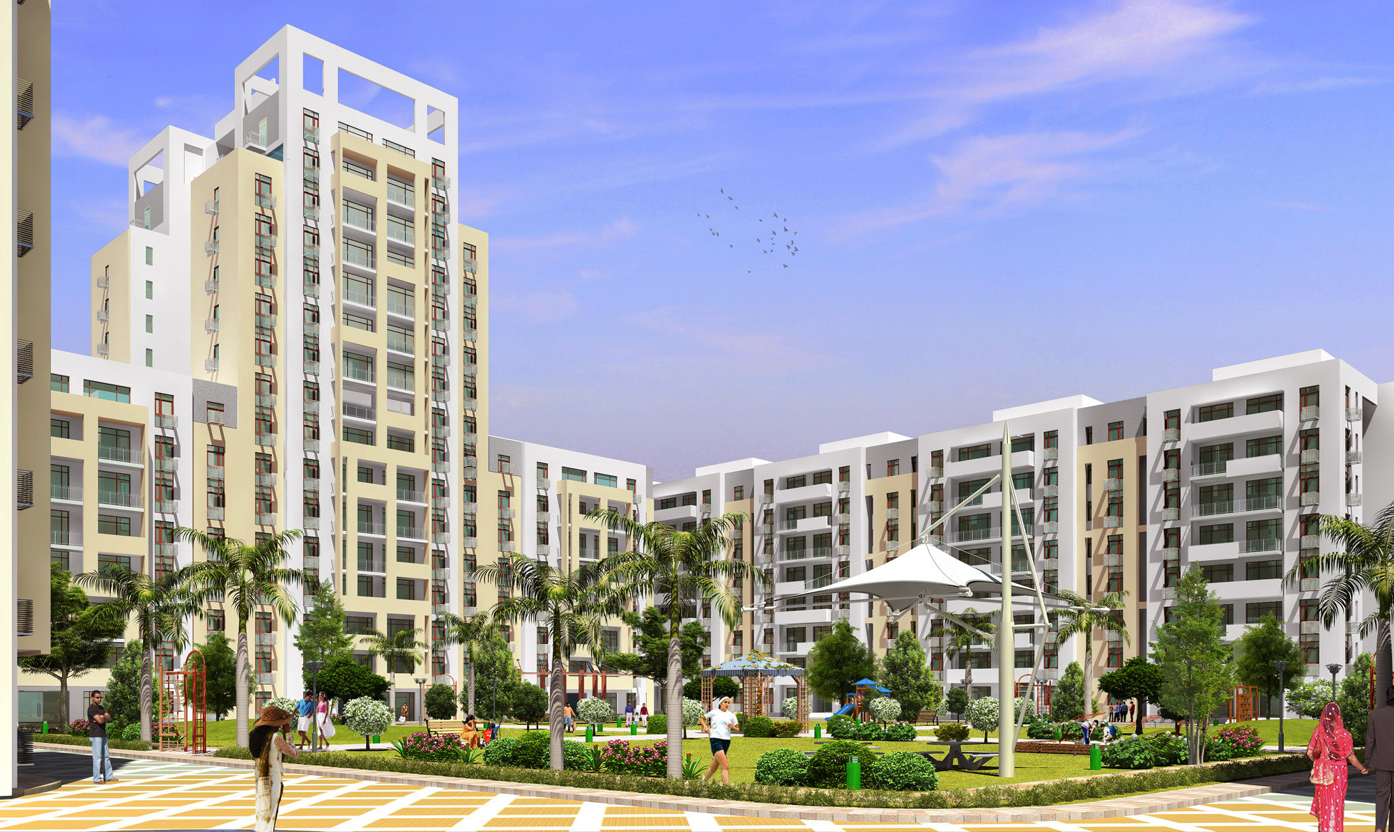 Lifestyle Homes India CGI Left Side Main View