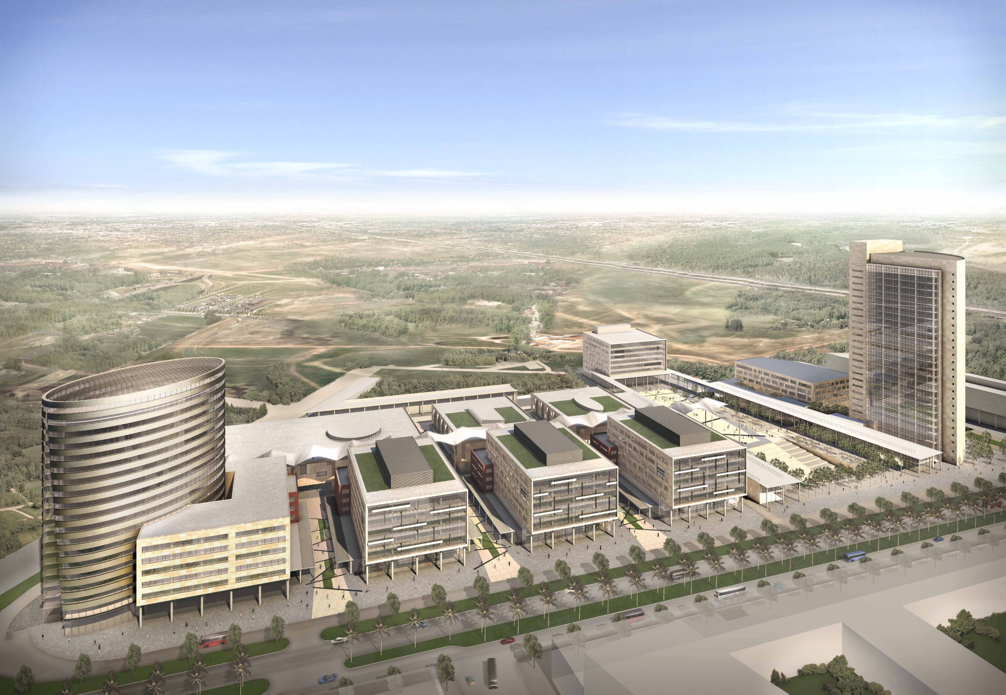 Jaipur City Centre Aerial View CGI